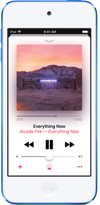 Ekran ustawień głośności podczas odtwarzania na iPodzie