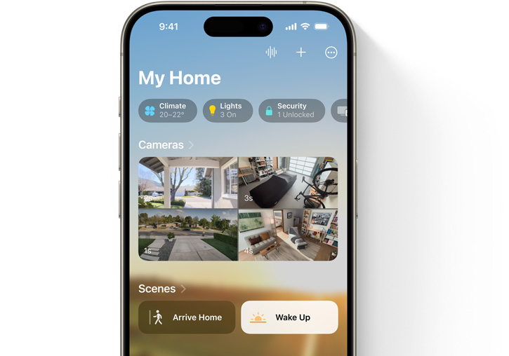 iPhone แสดง UI 'บ้านของฉัน' ในแอปบ้าน
