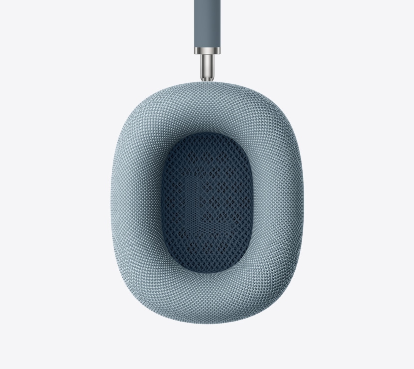  A close-up of the AirPods Max ear cushion.