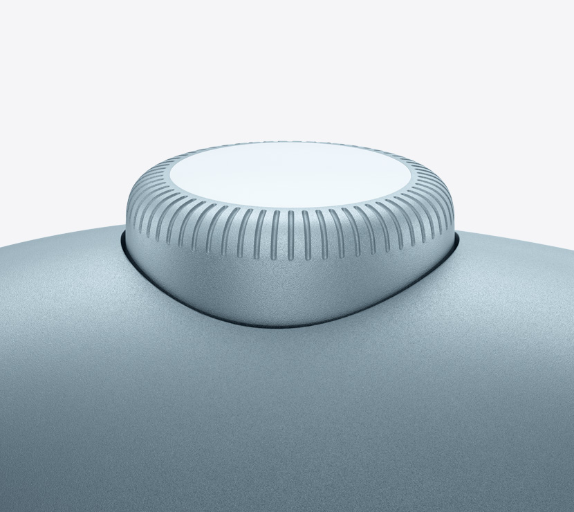  A close-up of AirPods Max digital crown.