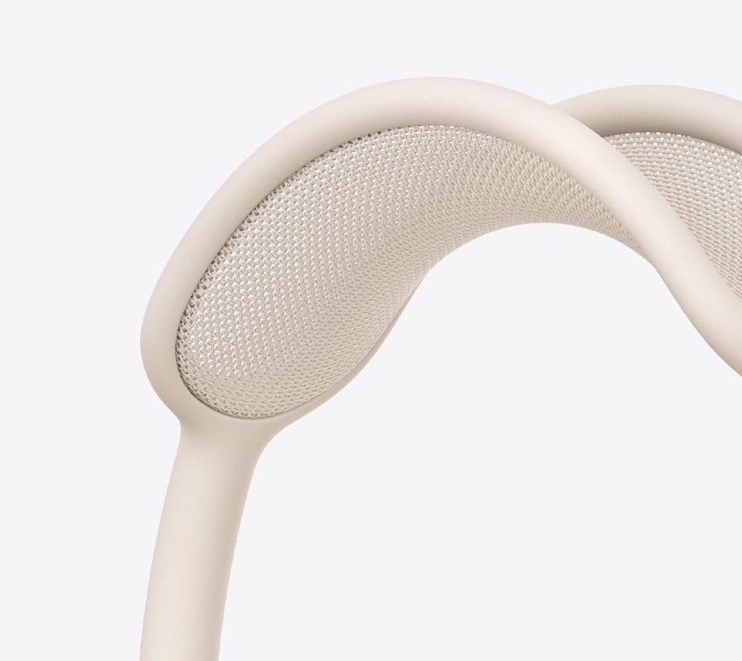  A close-up of the AirPods Max canopy.