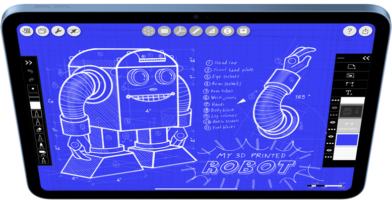 Morpholio Trace på iPad