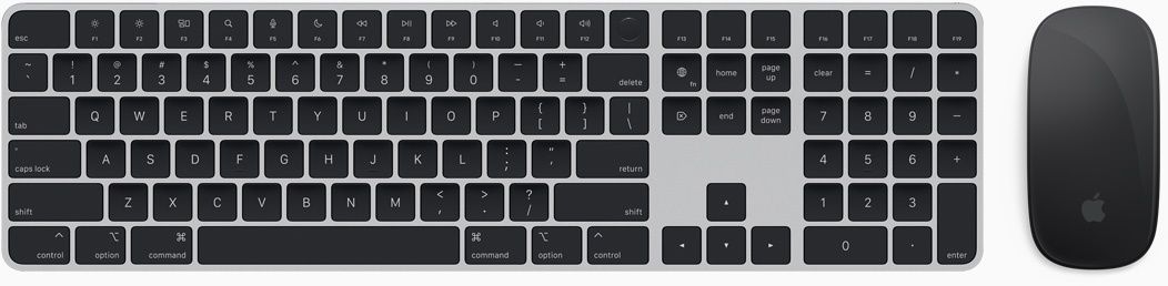 لقطة علوية للوحة مفاتيح ماجيك وماجيك ماوس