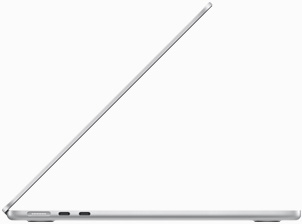 銀色 MacBook Air 側面圖