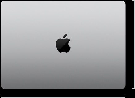 14" MacBook Pro Gehäuse, zugeklappt, Apple Logo in der Mitte