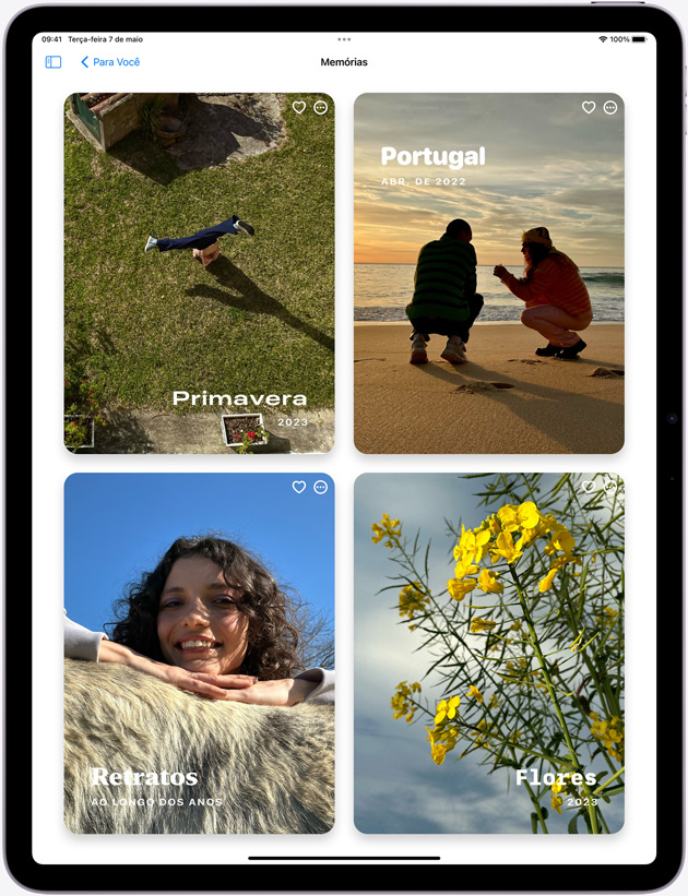 App Fotos no iPad Air.