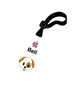 De Apple badge van de geleidehond met een hond-emoji