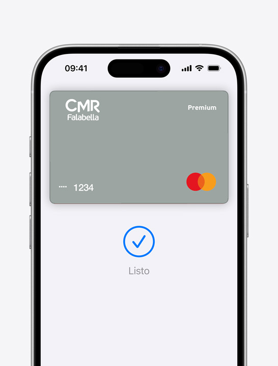 Apple Pay con una tarjeta de crédito Apple Card en una pantalla.