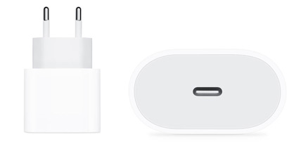 Un adaptador de corriente USB-C de 20 vatios para el  iPhone 15