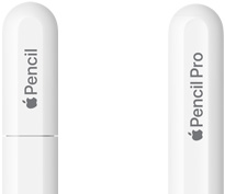 قلم Apple Pro، قلم Apple Pro مدور ومنقوش، قلم Apple‏ USB-C، قلم Apple منقوش مع غطاء.