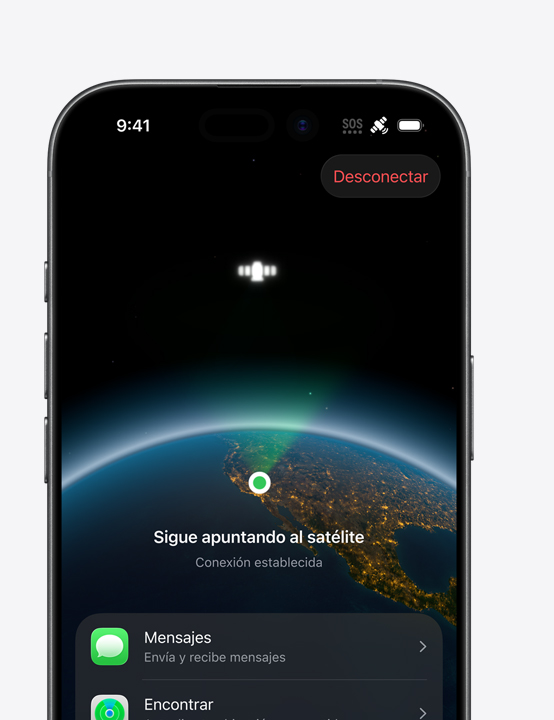 Pantalla de un iPhone que muestra Emergencia SOS en uso