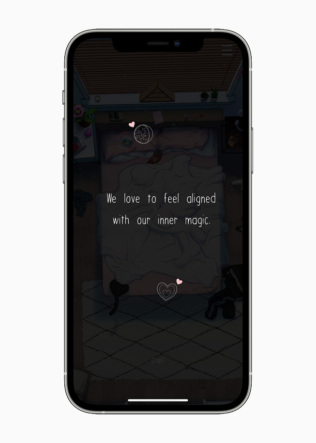 #SelfCare meditation displayed on iPhone 12 Pro.