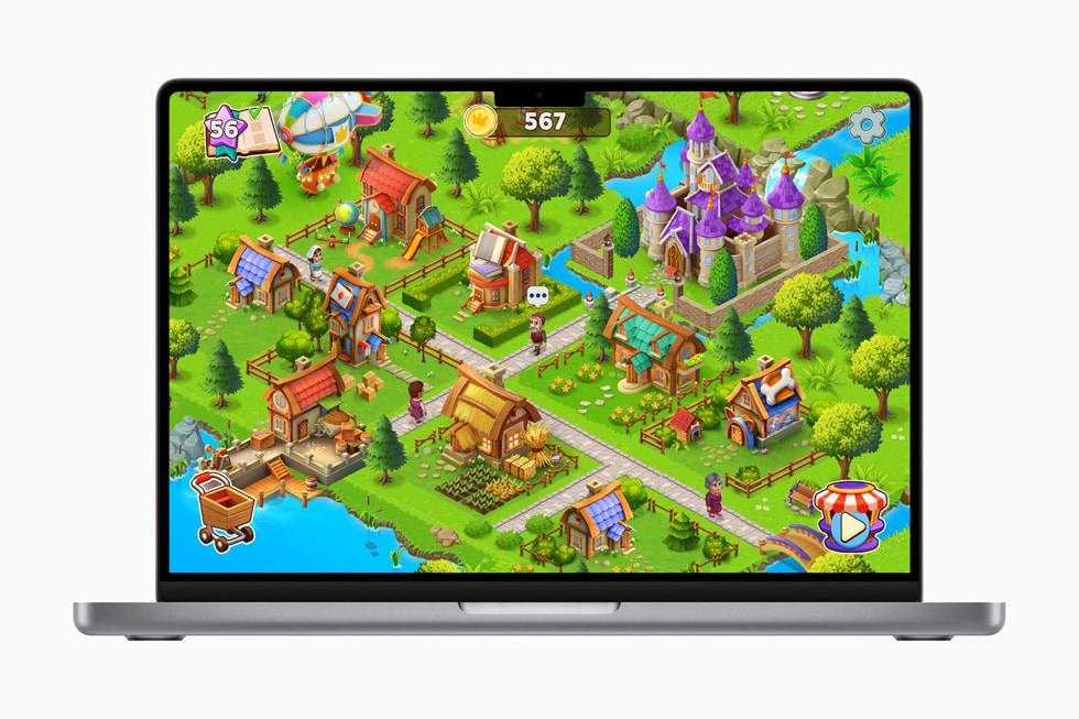 Kingdoms: Merge & Build op een 14-inch MacBook Pro.