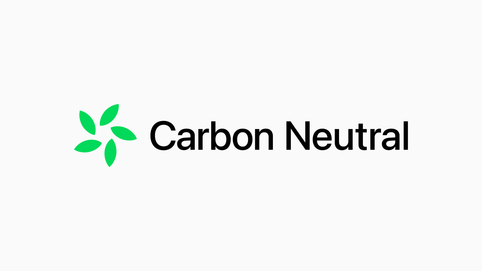 Det nye logo for Apples initiativ til at blive CO₂-neutrale.