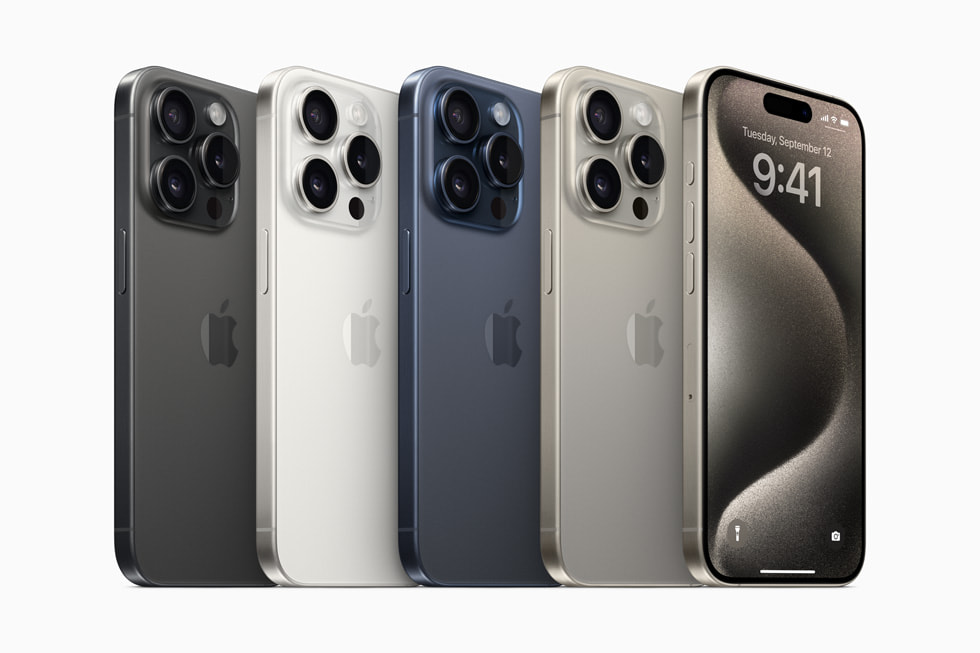 iPhone 15 Pro Max sẽ có bốn màu mới tuyệt đẹp bao gồm Titan Đen, Titan Trắng, Titan Xanh và Titan Tự Nhiên