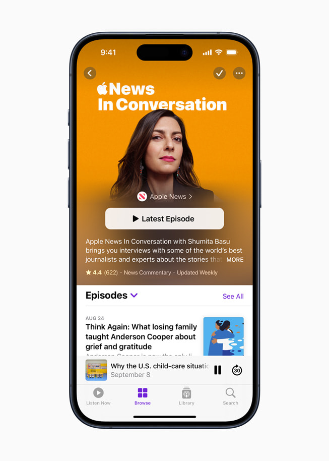 Shumita Basuの番組「Apple News In Conversation」のアートワーク。