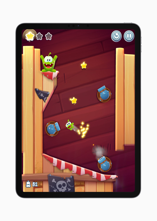 Ein Szenebild aus dem Spiel Cut the Rope 3 auf dem iPad Pro (6. Generation).