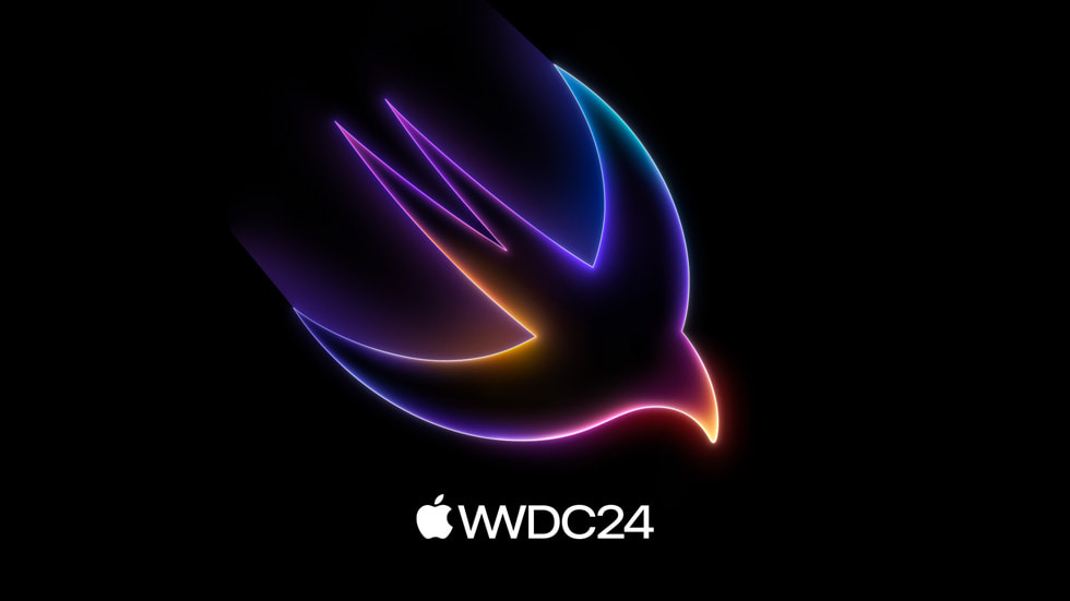 Een afbeelding met het logo van WWDC24.