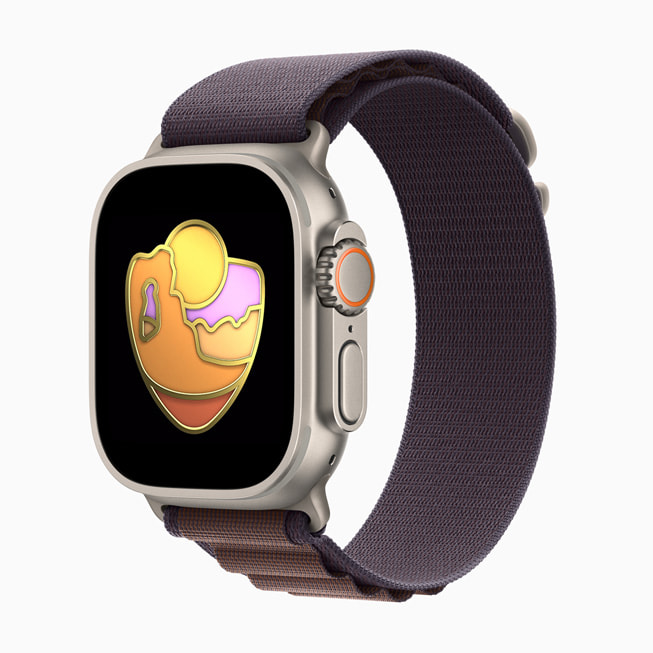 The limited-edition national parks award displayed on Apple Watch Ultra. 