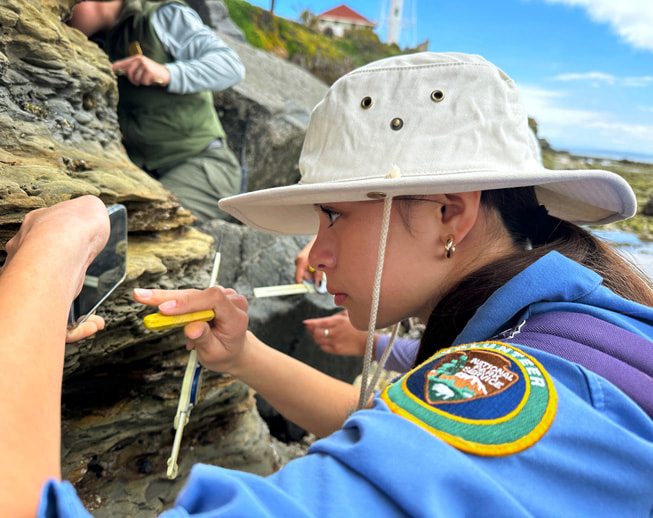 An EcoLogik Institute participant working at Cabrillo National Monument.