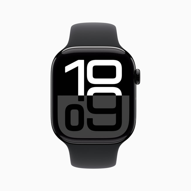 Un Apple Watch Series 10 con il nuovo quadrante Flusso.