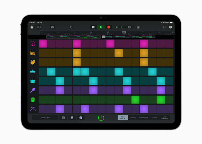 iPad shows the Creative Activity titled Music: Lay Down a Beat.