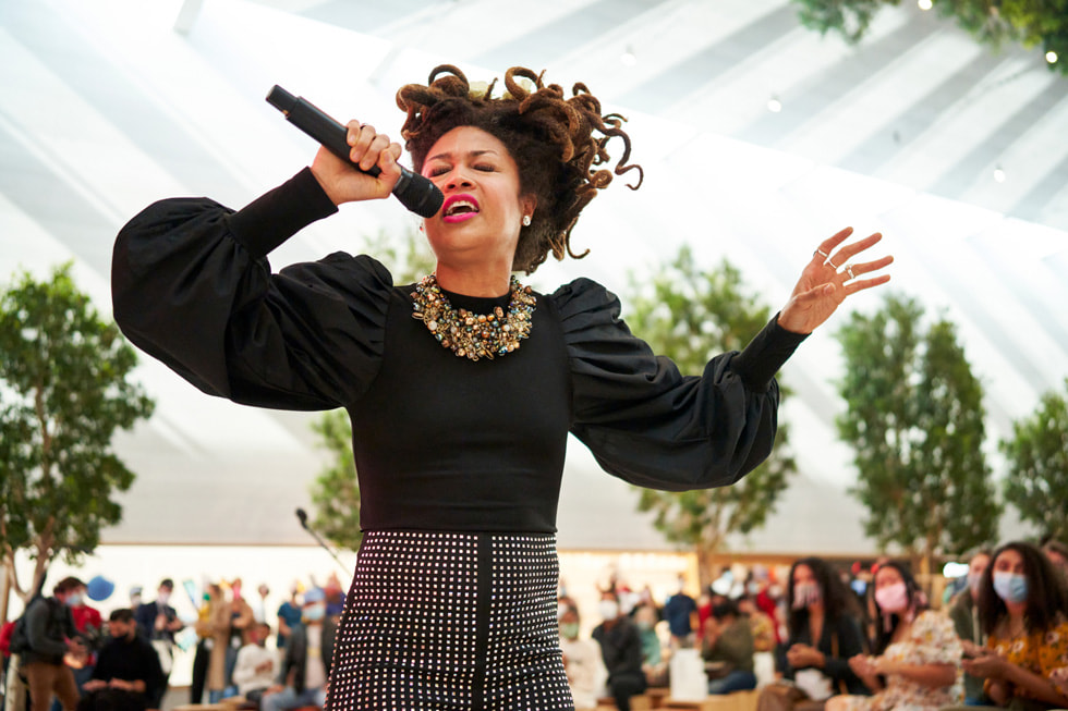 Valerie June performs at Apple The Grove.