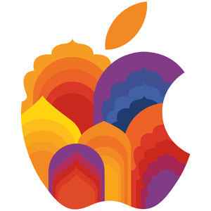 El diseño del logo de Apple para Apple Saket.