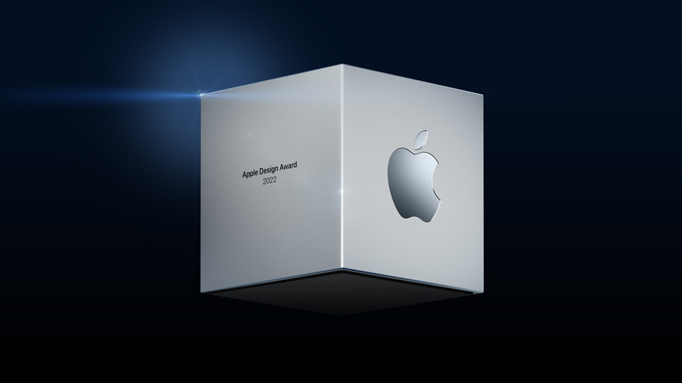 2022 års Apple Design Awards-trofé.