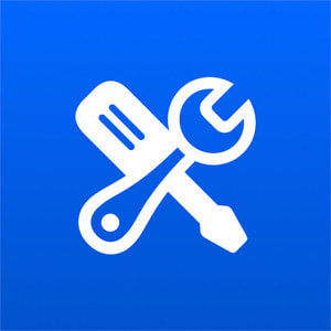 Ikona programu samoobsługowej naprawy przedstawiająca narzędzia: klucz i śrubokręt.