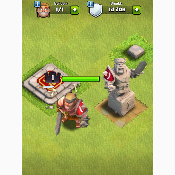 red shield clash of clans