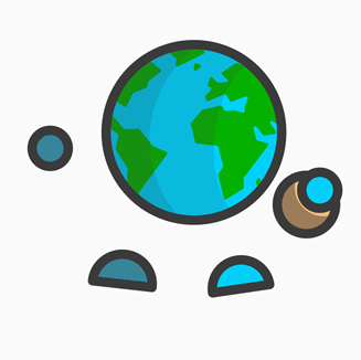 Een animatie van een basketballende planeet Aarde, onderdeel van de Dag van de Aarde-badge voor 2023 in Apple Fitness+.