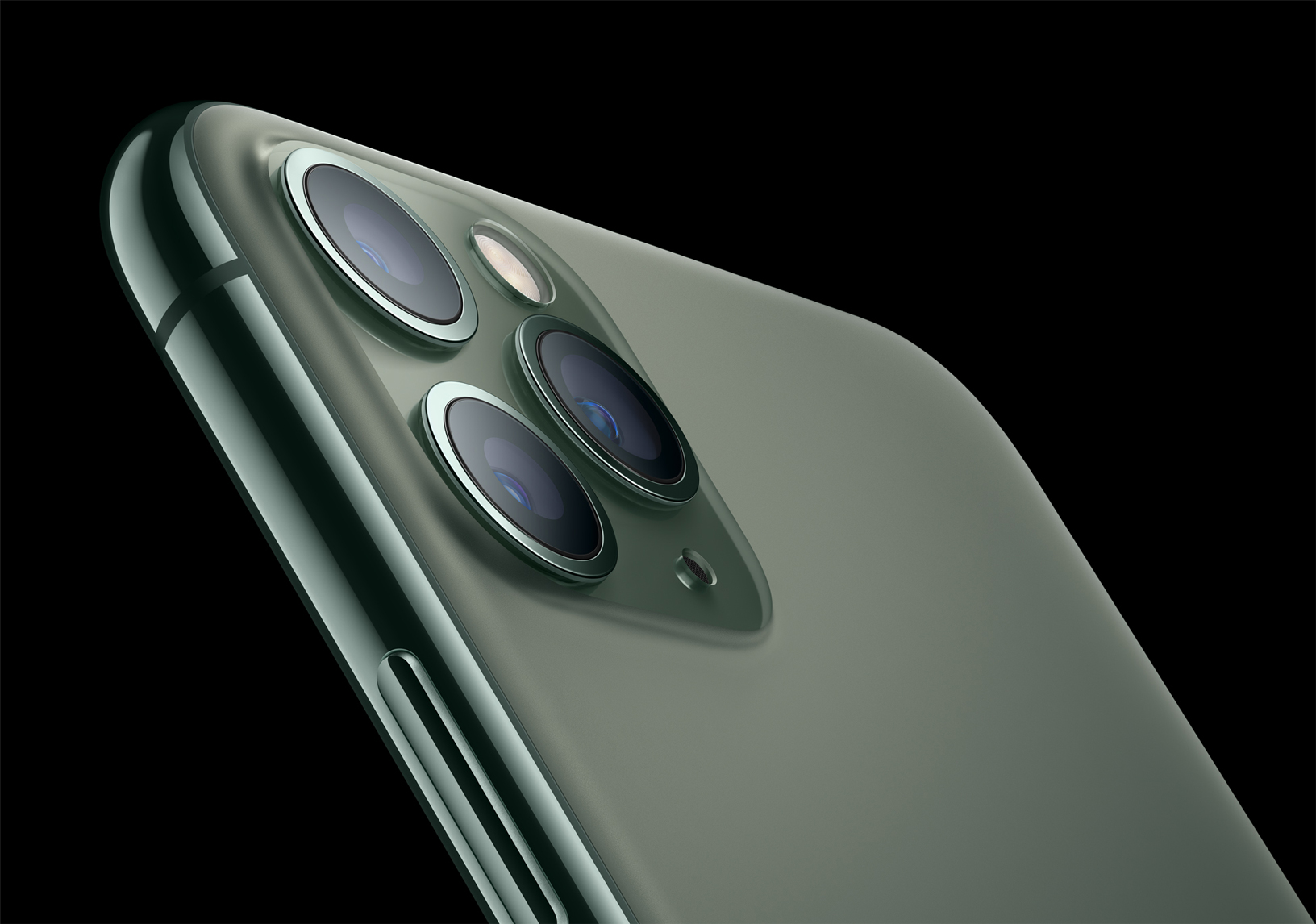 iPhone 11 Pro的紋理Matt Matt Glass側。