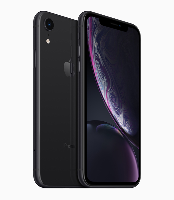 iPhone XR with black finish.