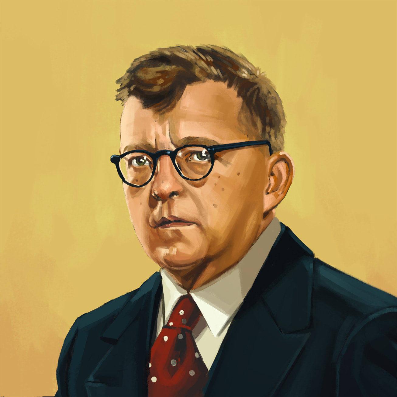 Et portrett av Shostakovich spesielt bestilt for Apple Music Classical