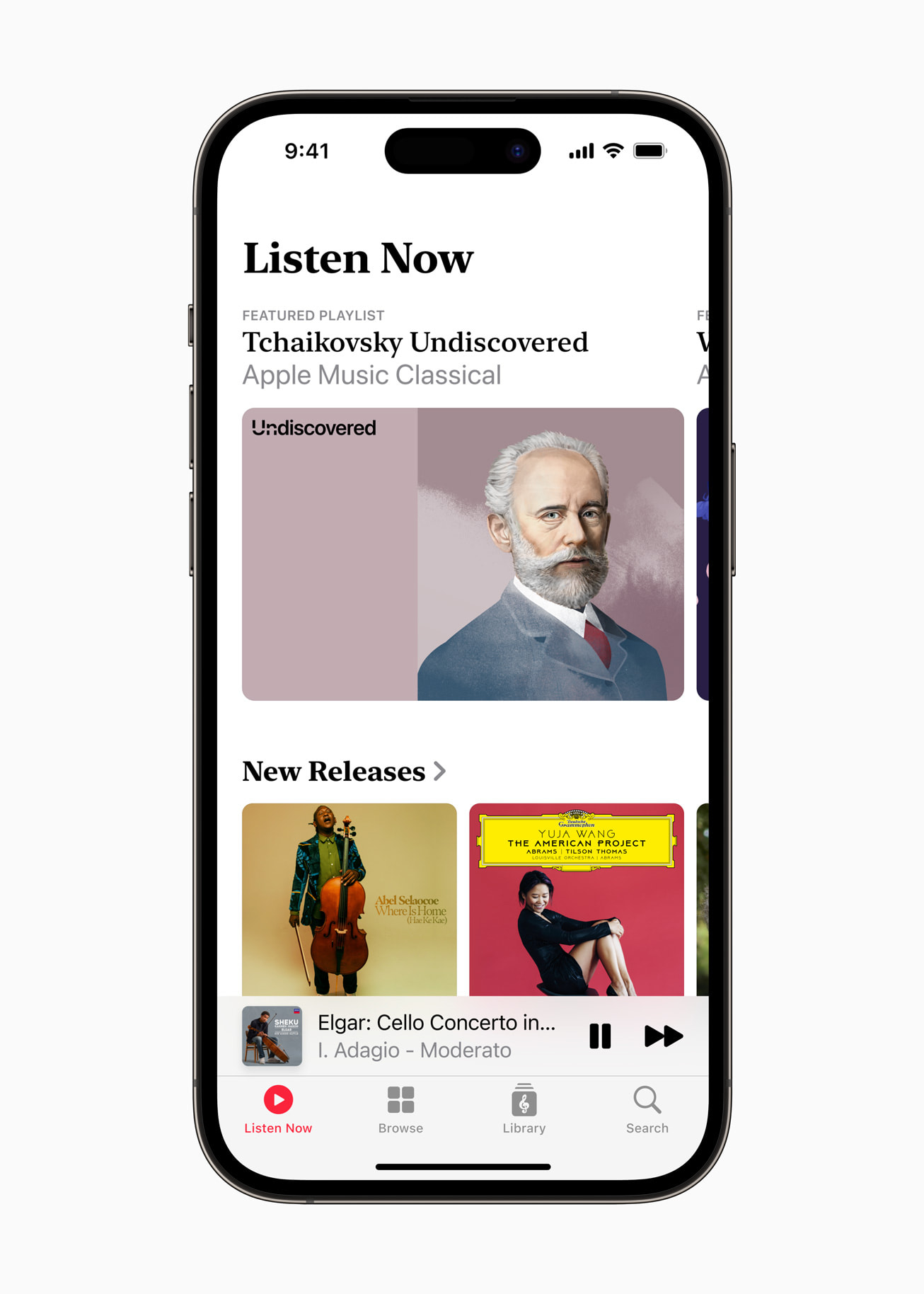 Grensesnittet lytter til Apple Music Classical App