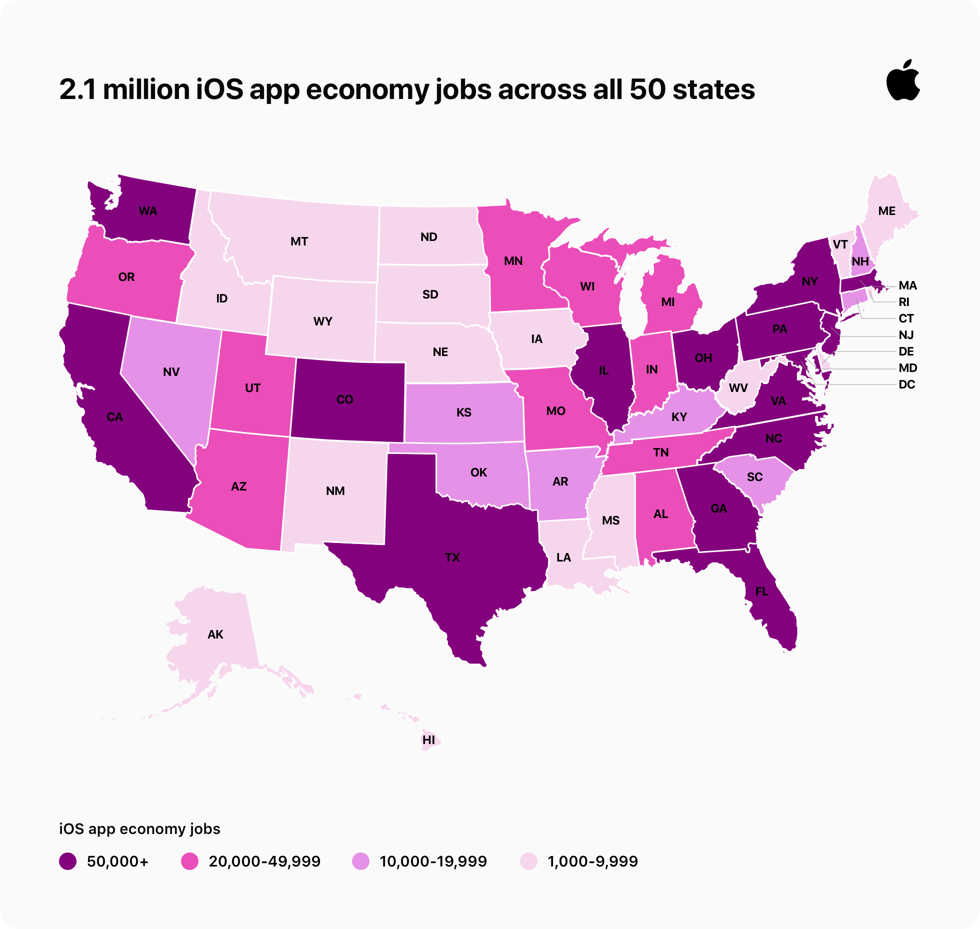 Us jobs. Apple Пандемия. App-экономика. Economy app.