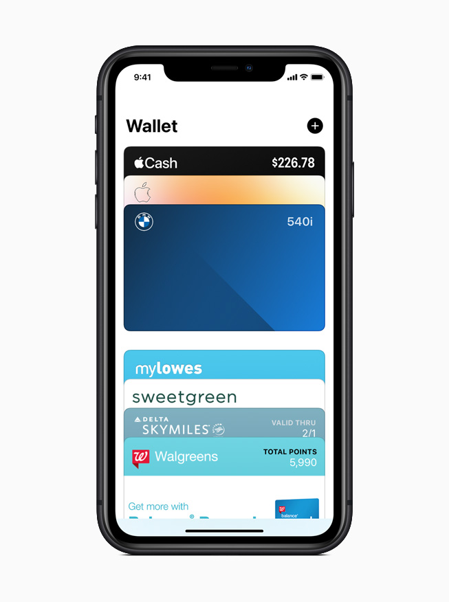 Een digitale autosleutel in Wallet op iPhone 11 Pro.
