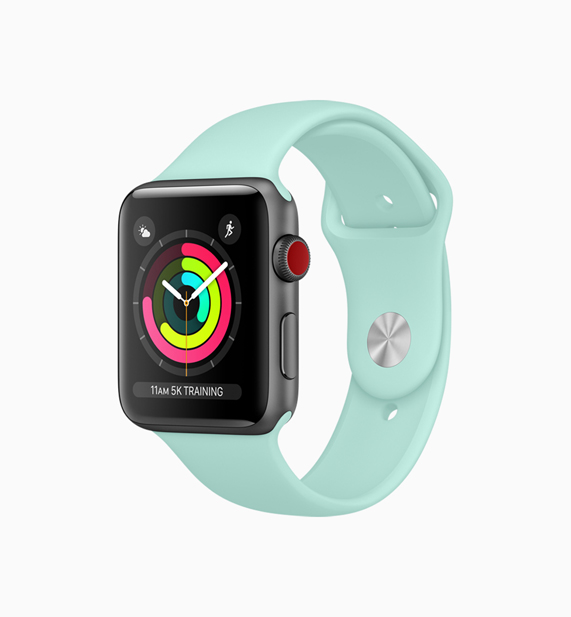 Apple Watch featuring a new marine green band