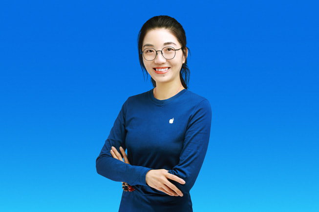 Apple Store-medewerker Elyn Tang.