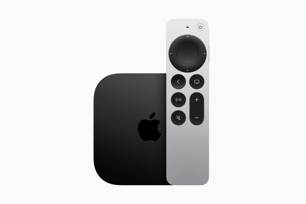 The new Apple TV 4K is shown with the Siri Remote.
