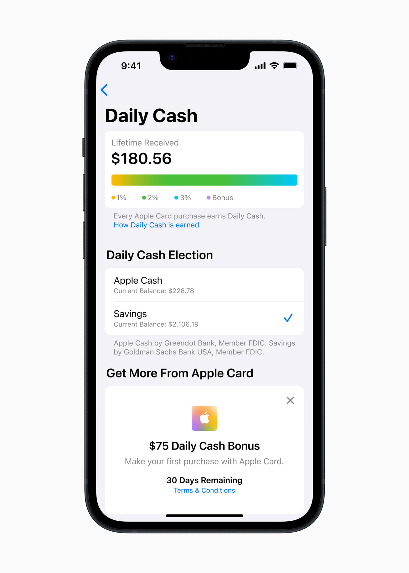 Apple Card will let users grow Daily Cash rewards while saving for the