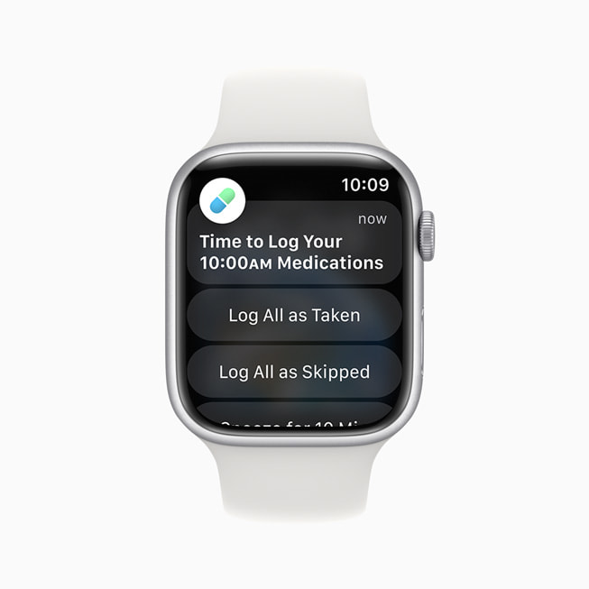 Ứng dụng Thuốc mới hiển thị trên Apple Watch Series 8.