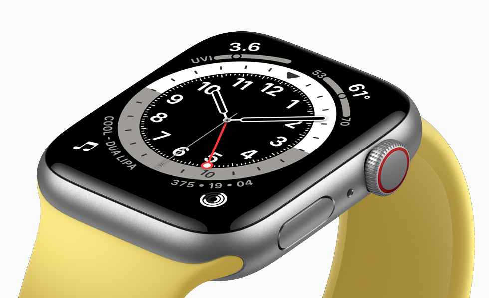 Retina display on Apple Watch SE.