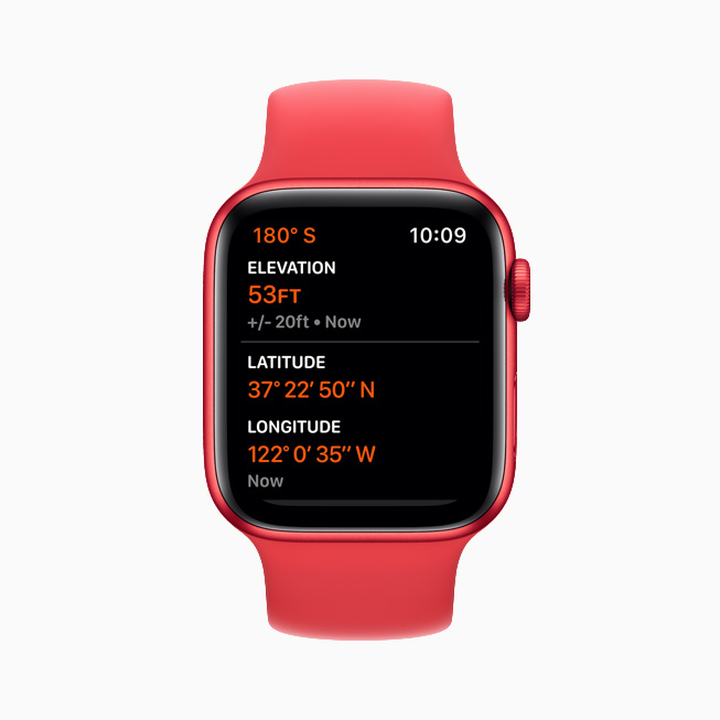 The always-on altimeter on Apple Watch Series 6.