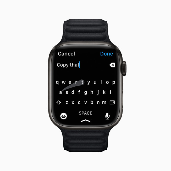 Apple Watch Series 7’nin yeni klavyesi.