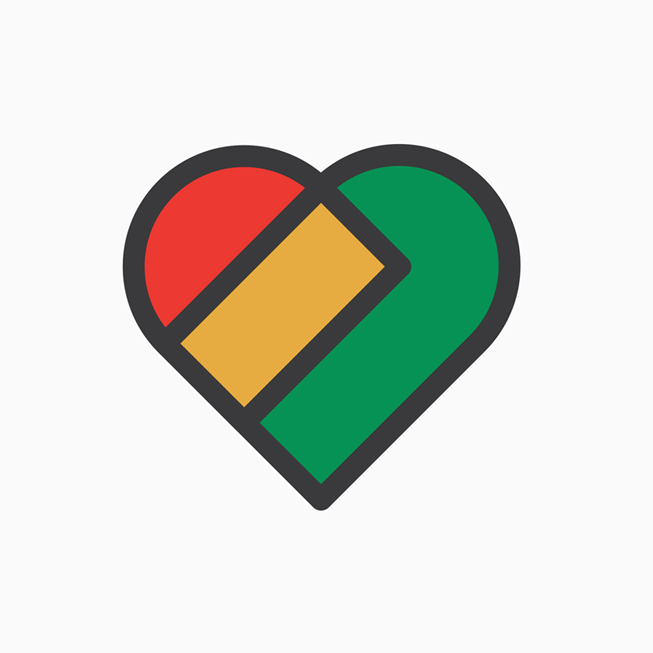 Imagem do ícone de coração do Unity. 