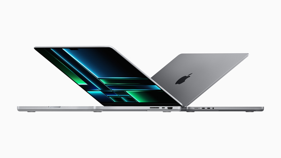 يظهر MacBook Pro بشريحة M2 وMacBook Pro بشريحة M2 Max .