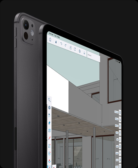 iPad Pro, back exterior, Space Black, Pro Camera System; iPad Pro, front exterior, black display bezel, rounded corners