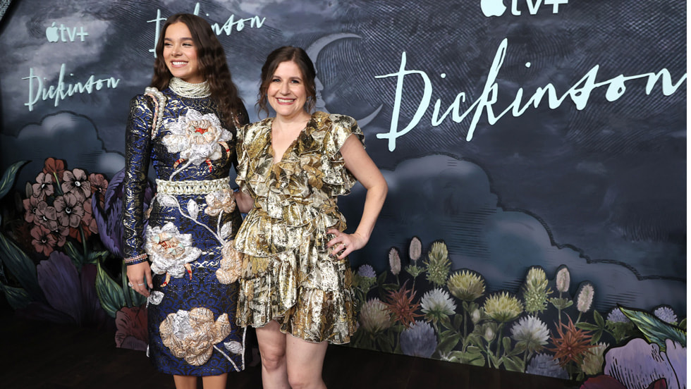 Hailee Steinfeld and Alena Smith at the “Dickinson” premiere